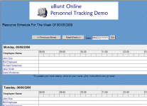 Employee Tracking a Customized Scheduling Demo