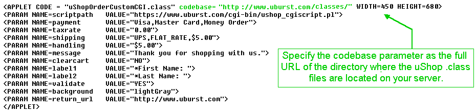 Observe The CODEBASE Parameter