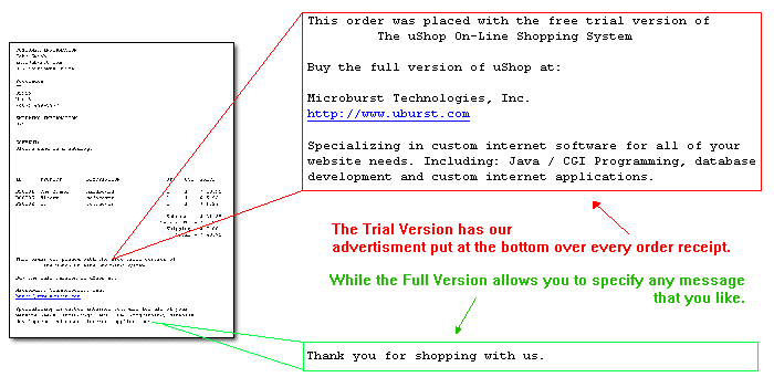 Advertisement is on the receipts