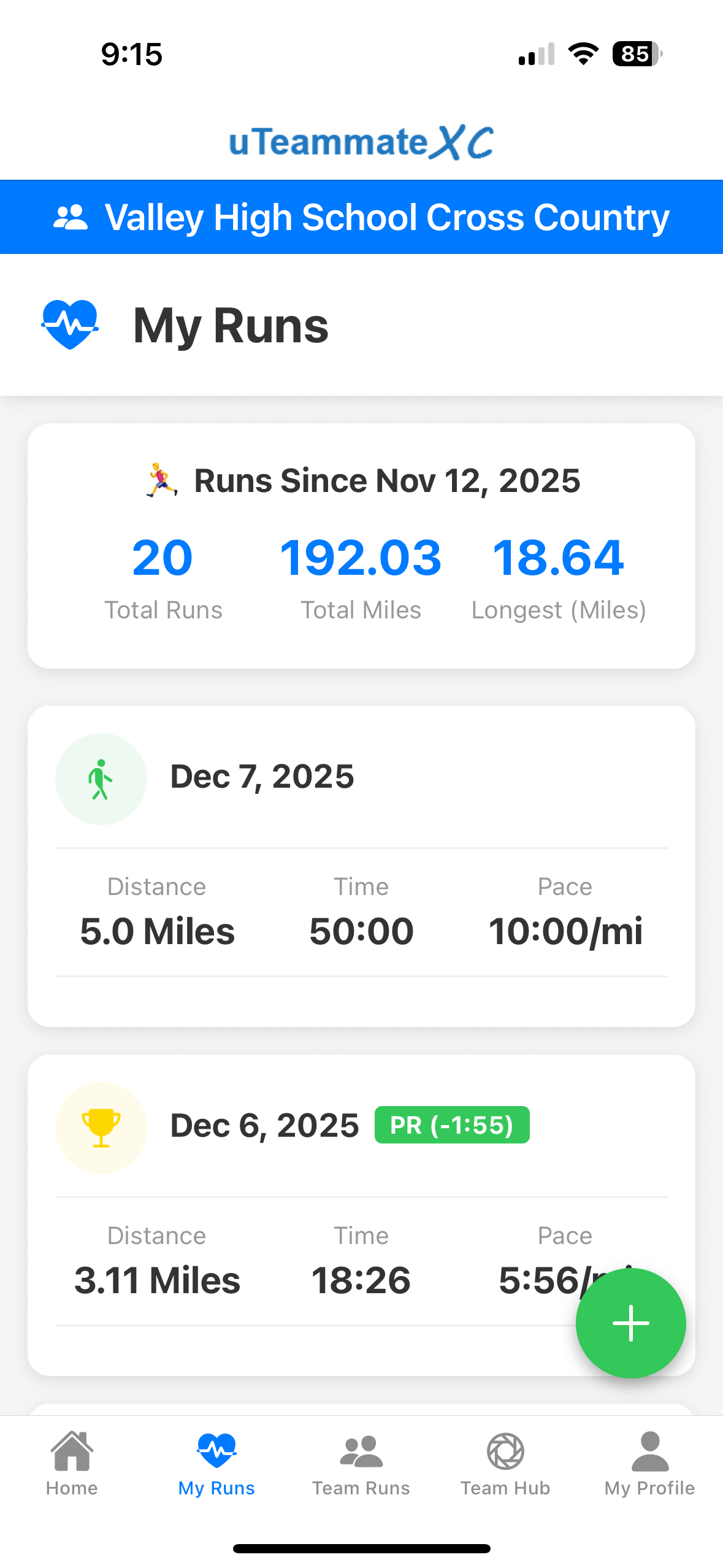 uTeammate XC App Screenshot